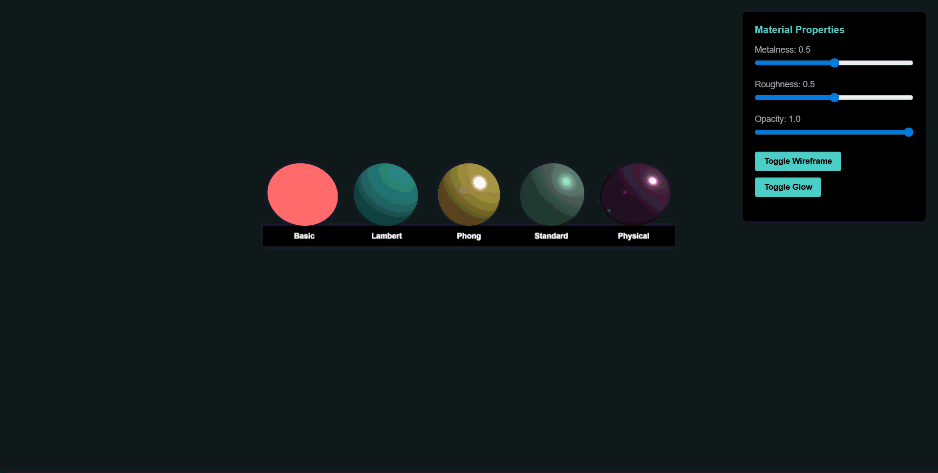 Understanding Three.js Materials: From Basic to Physical